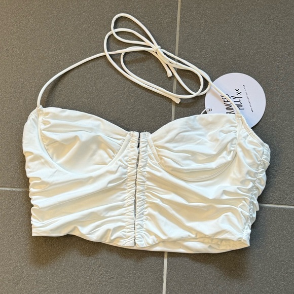 Princess Polly NWT White Hunter Cropped Corset Top Sz 6 - Picture 3 of 6